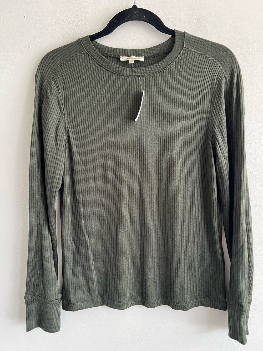 Madewell Ribbed Crewneck Top - Olive